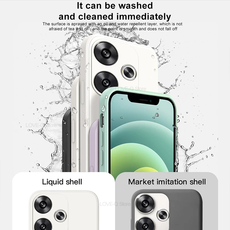 Original Liquid Silicone Shockproof Phone Case - Soft Cover
