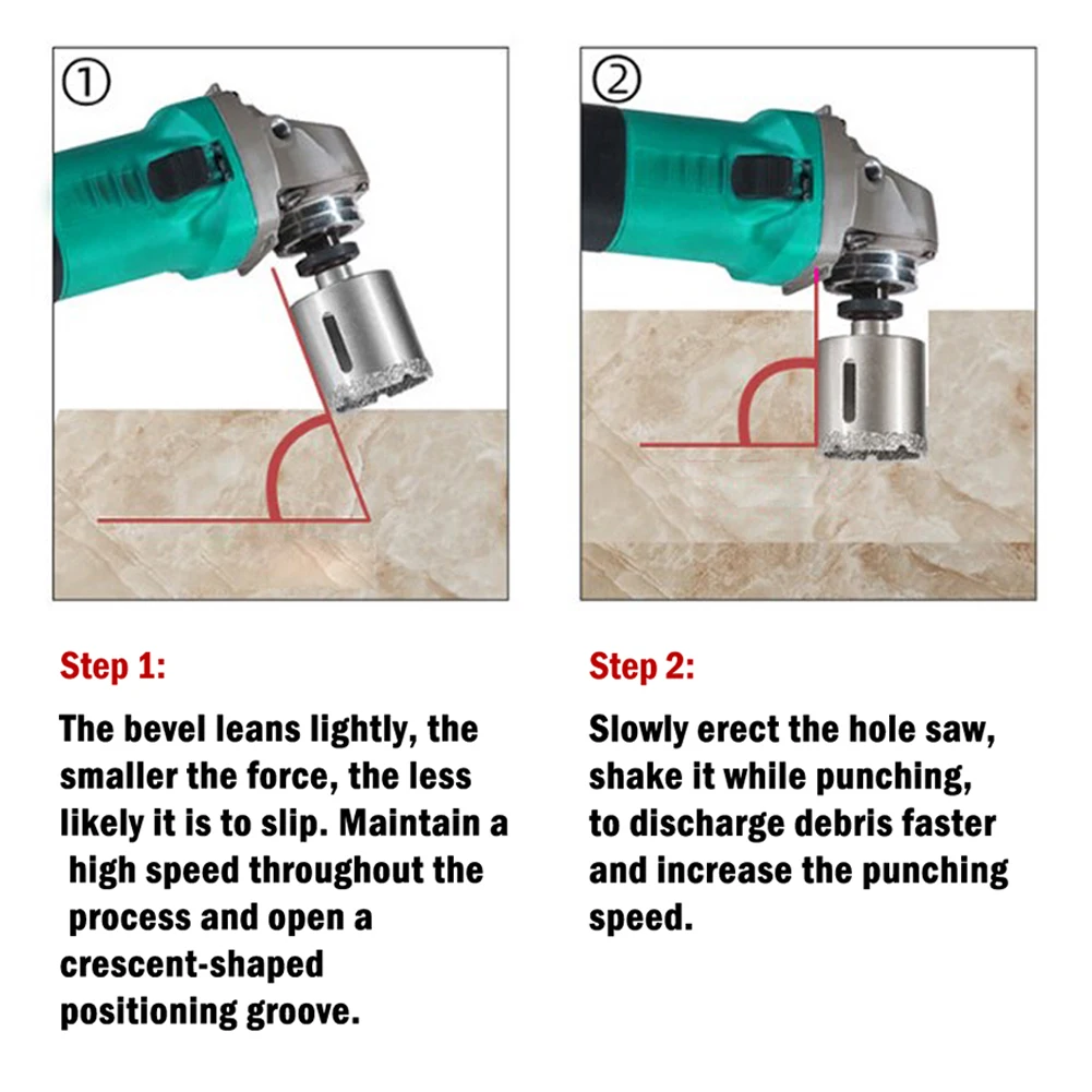 

Diamond Drilling Hole Opener Special For Angle Grinder Durable Quality Emery 6/8/10/12/14/16mm High Carbon Steel