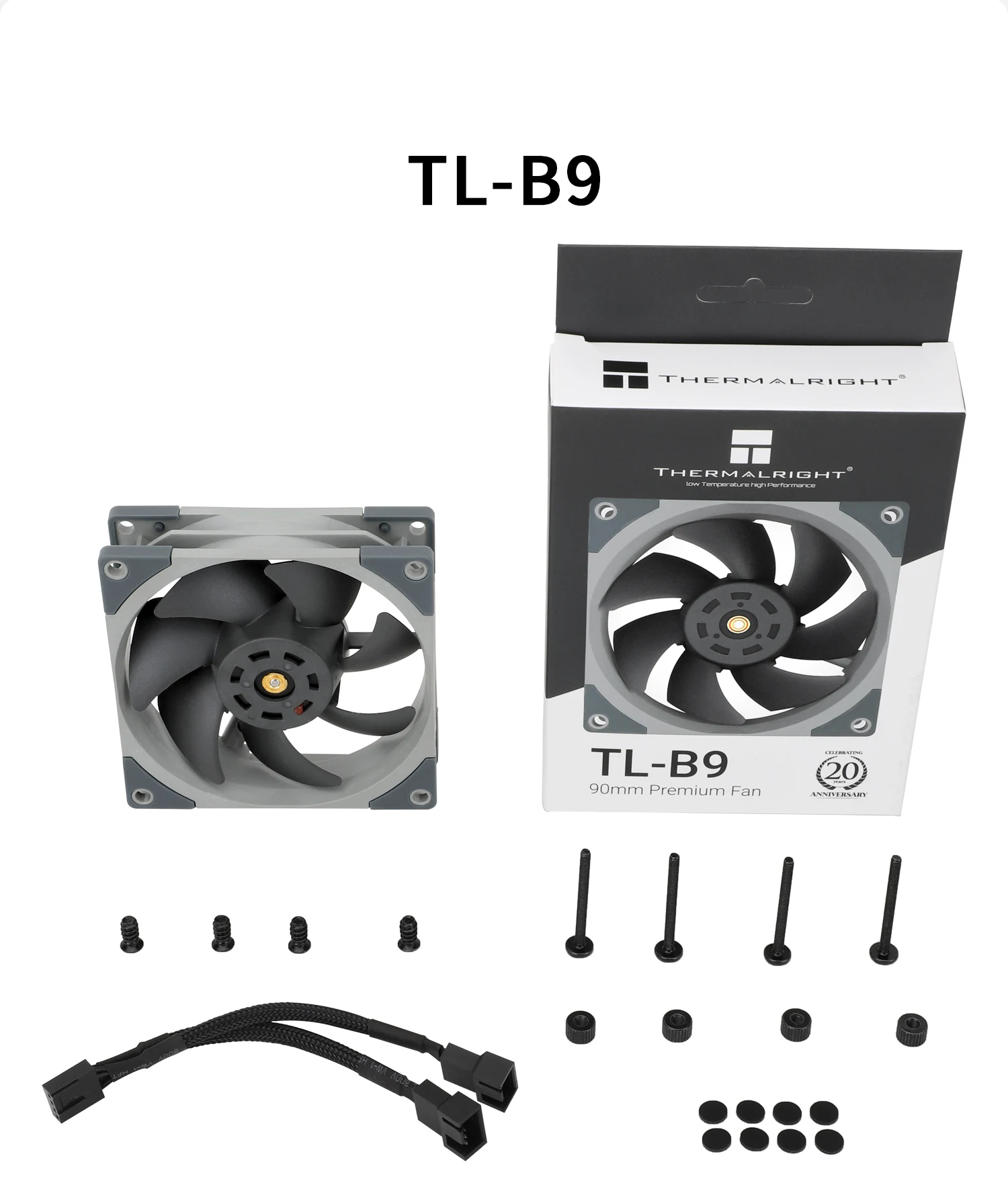 TL-B9 92mm chassis fan 2500 speed 4pin PWM S-FDB V2 bearing three-dimensional mo