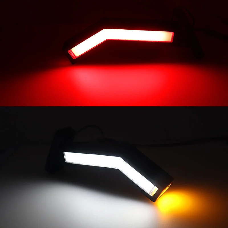 LED Neon Stalk Side Marker Light 12V 24V Truck Trailer Warning Indicator Position Lamp Universal Waterproof Amber Red White 2PCS led marker lights led warning lights
