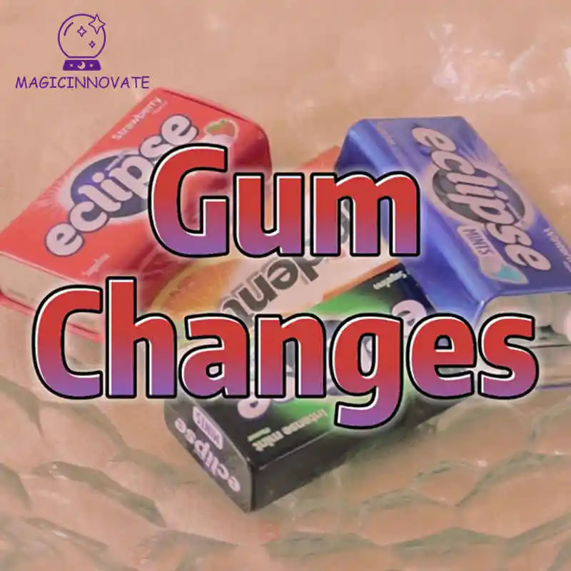Gum Changes Magic Tricks Fun Chewing Gum Change Magia Magician Close Up Street Illusions Gimmicks Mentalism Props Tour De Magie production book magic tricks magician stage illusions gimmicks mentalism props streamers silks appearing from empty book magia