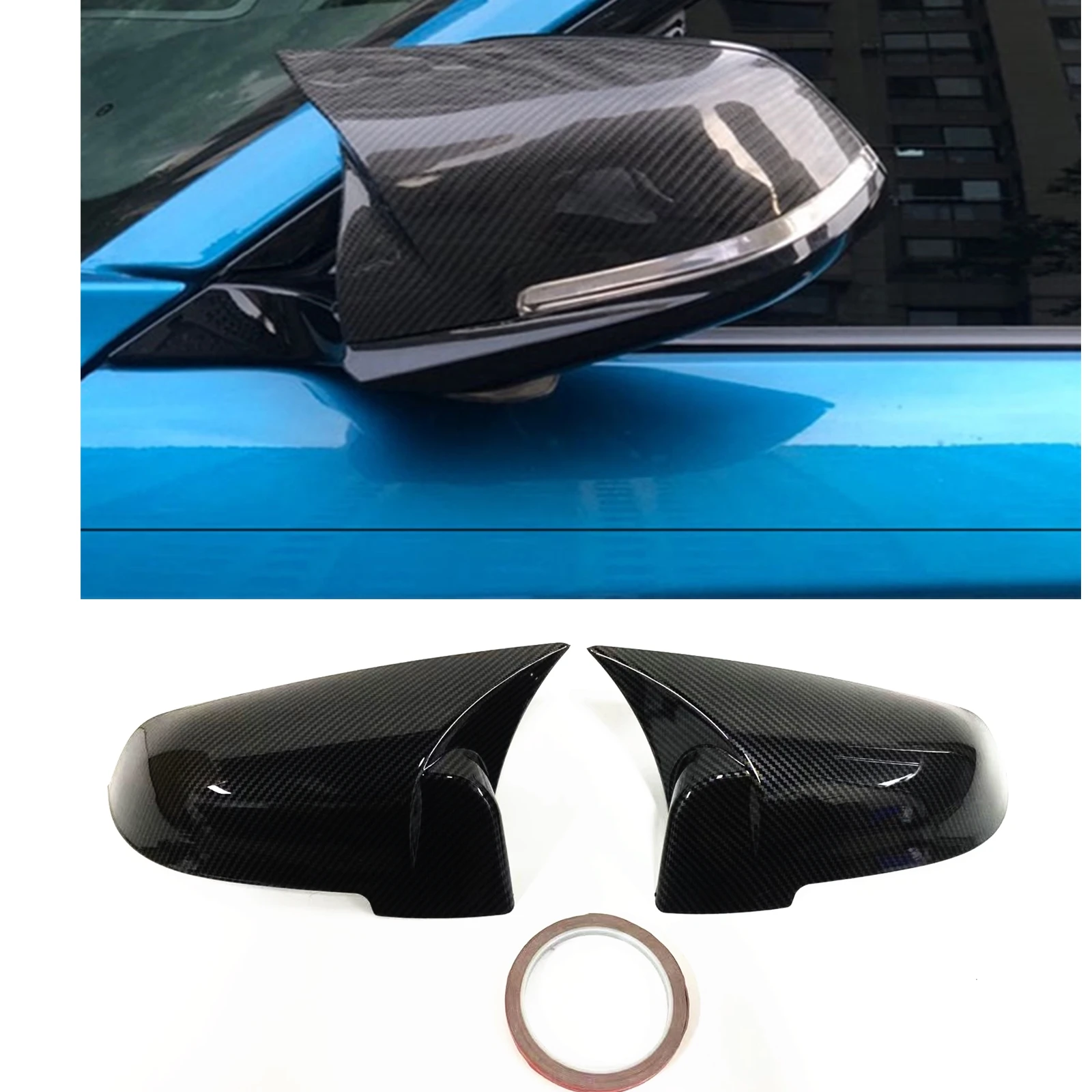 

Mirror Cover For BMW F10 2014-2019 Car With Original Light Carbon Fiber Look Exterior Rearview Shell Side Rear View Cap Add On