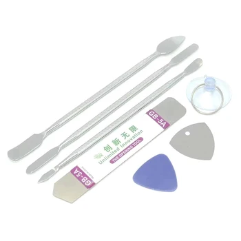 Kit di 7 Pezzi di Strumenti in Metallo per Riparazione Cellulari, Attrezzi Universali per Apertura e Smontaggio Telefoni, Set di Utensili Manuali in Acciaio