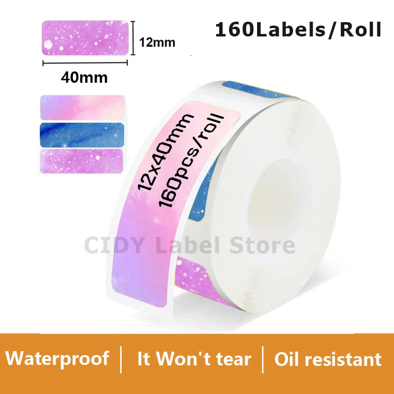 Adhesive Maker Paper for Name Stickers and Tags, 15mm x 7m Roll