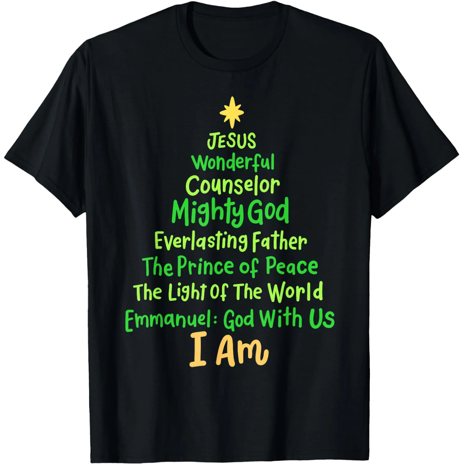 Christliche Weihnachten Jesus Bibel Weihnachtsbaum T-Shirts Herren Reine Baumwolle Humor Streetwear T-Shirt Kurzarm Unisex Lockere Kleidung
