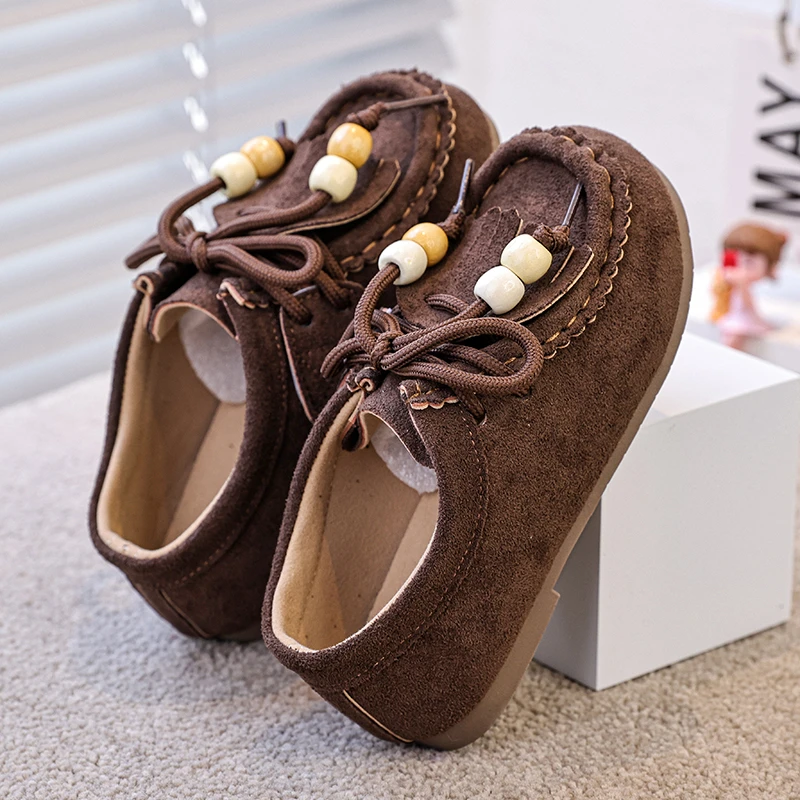 Girls Leather Shoes for Spring Autumn with Tassel