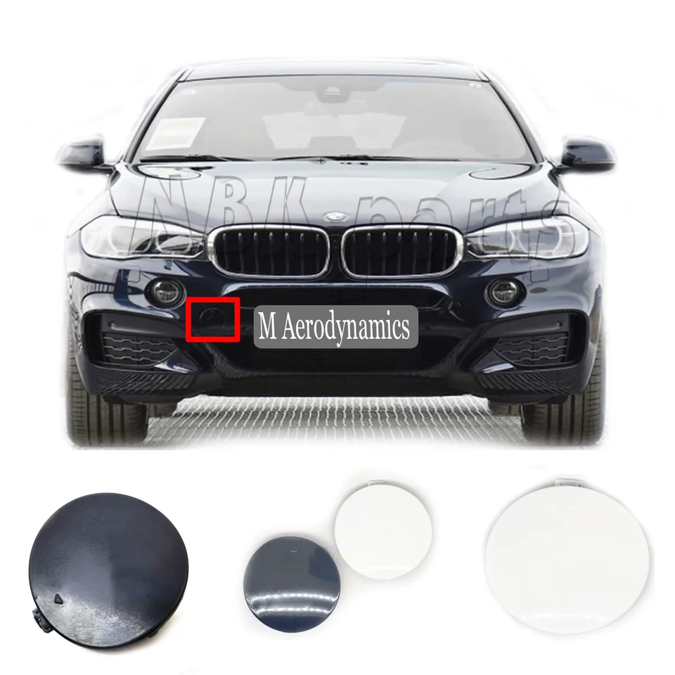 A ABSOPRO Cache De Crochet De Remorquage De Pare-Chocs Avant Blanc Pure Pour Bmw Série 1 M-Sport F20 F21 Lci Berline 2015-2018 No.51118064578 - Pack De 1