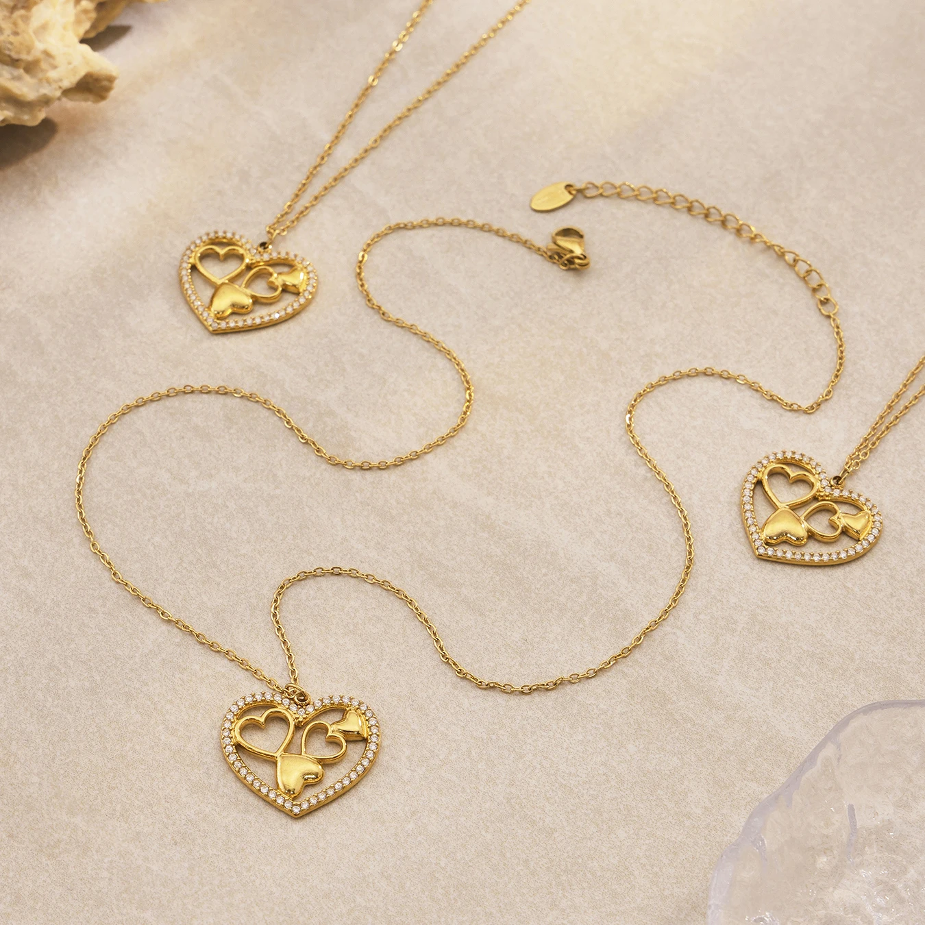 Mode Frauen Edelstahl Halskette Carving Herz Klassische Einfache Design Casual Kragen Kette Charme Schmuck – Detail 10