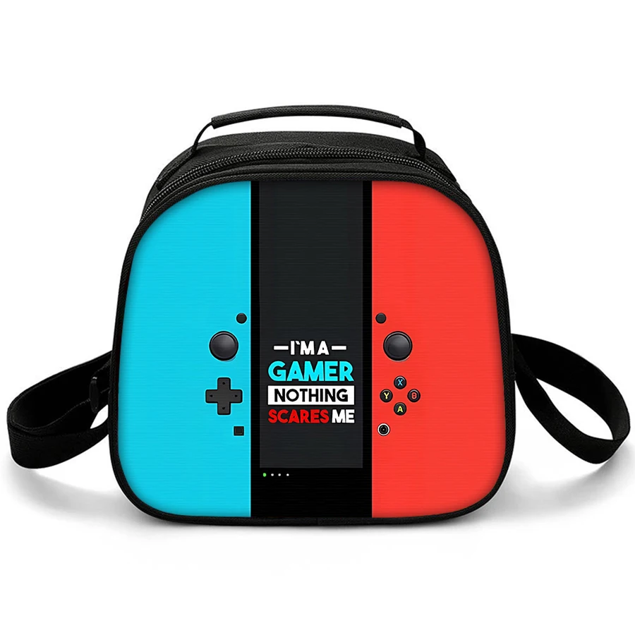 Games Console Shoulder Strap Insulated Lunch Bag Student Bento Food Container Bags Reusable Thermal Cooler Lunch Boxes For Work