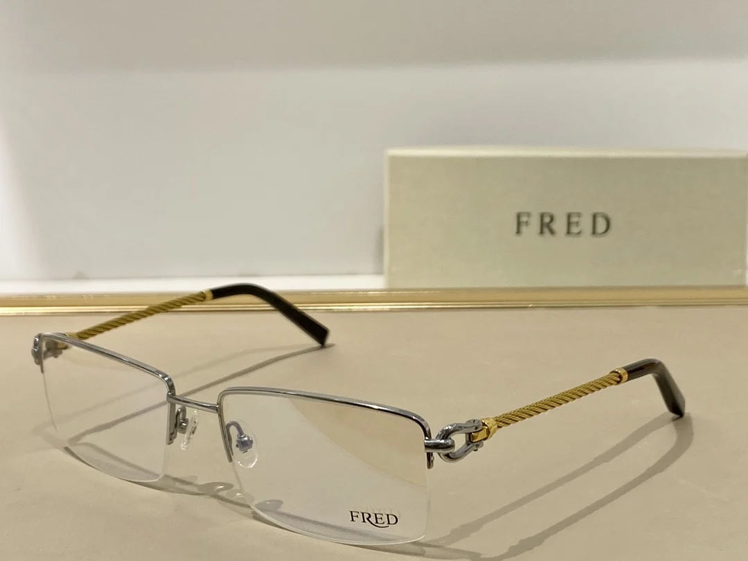 

TOM FRED GOLD PLATED 8417 Reading Business Clear Lens Men Sunglasses Alloy Frame Semi-Rimless Rectangle Women Couple Eyewear