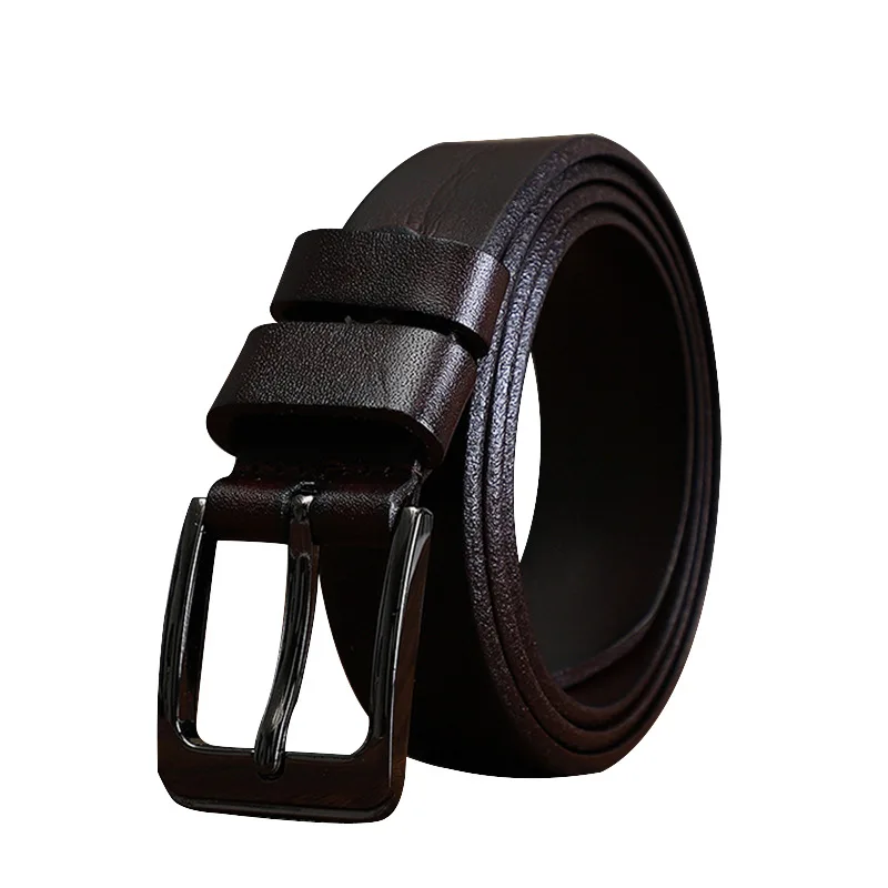 

2023 New Luxury Genuine Leather Men Belt Fashionable Simple All Match Whole Top Cattle Pin Buckle Casual 105 120 125cm Women