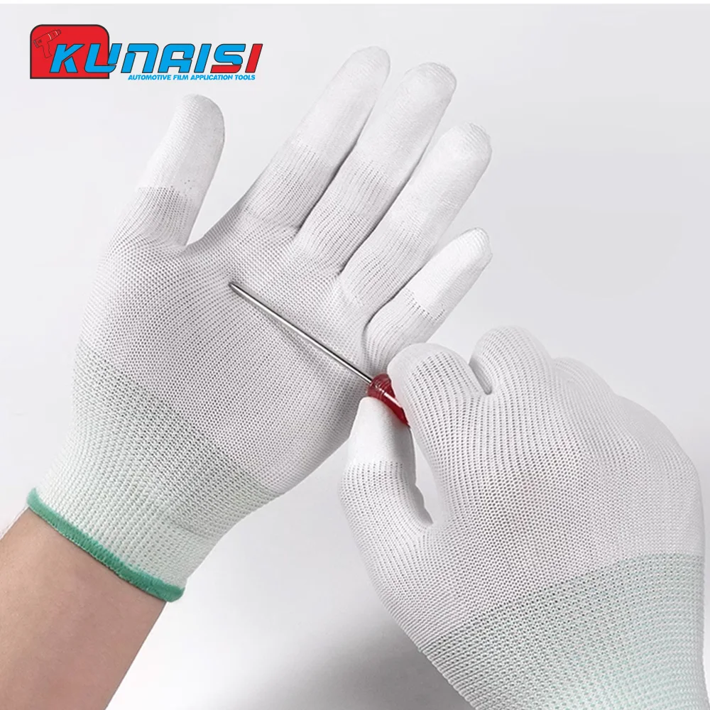 Lot de 5 paires de gants en vinyle jetables pour voiture, emballage transparent.