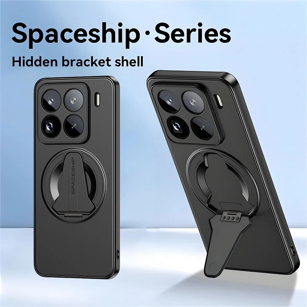 Luxury Folding Magnetic Phone Case with Camera Protection and Solid Color Design