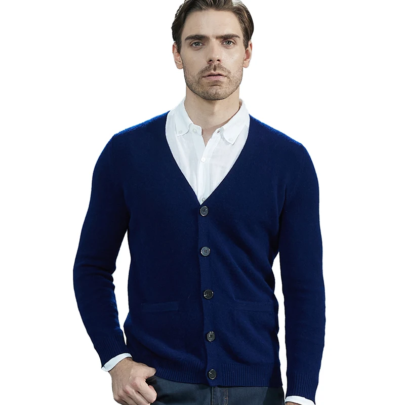LONGMING Cardigans Men's Knitted Sweaters Cardigan Cashmere Coats 100% Merino Wool Thick Knit Jacket Winter Autumn Male Clothing 5