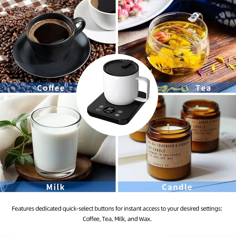 Premium Electric Coffee Mug Warmer with Adjustable Temperature Settings