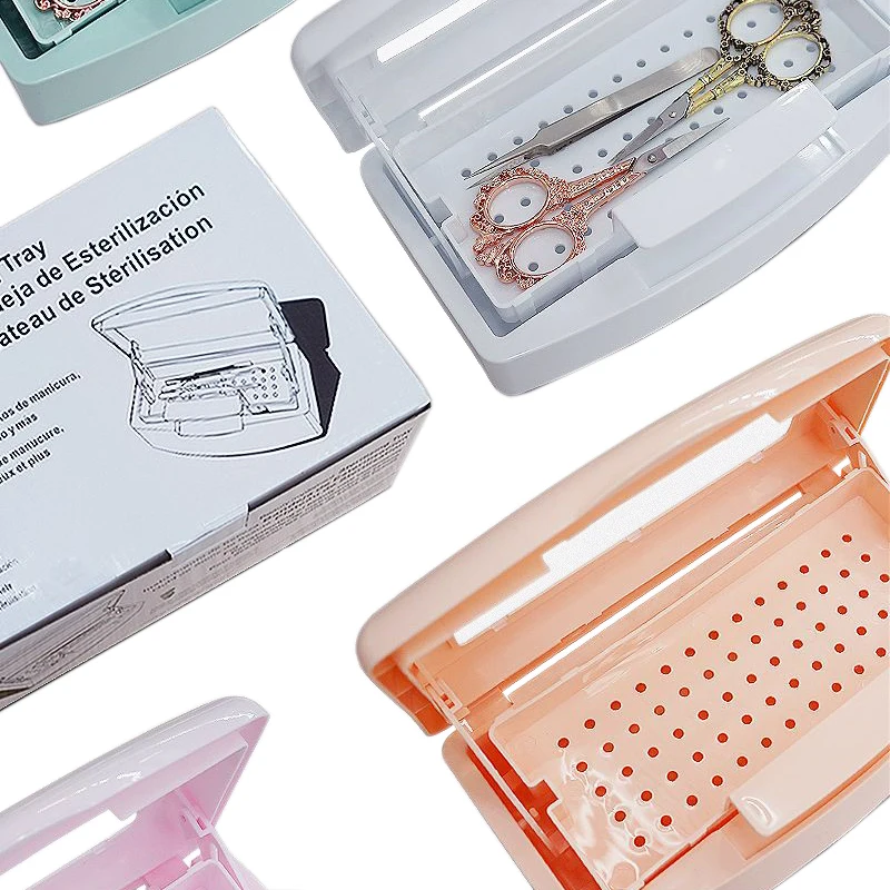Plastic Sterilization Tray for Tweezers Eyelash Extensions Nail Implement Manicure Equipment Storage Organizer Tool