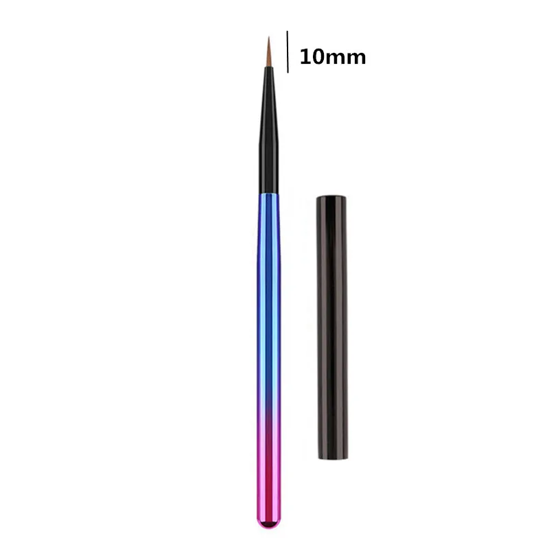12Style Different Colored Handle Nail Acrylic Brush Liquid Powder DIY Nail Drawing Nail Art Bruses 2