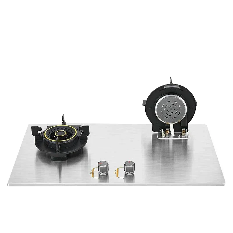 419H Embedded Stainless Steel Gas Stove/ 4.8Kw High Firepower Household Stove/Reversible Double Stove Magic Dish Stove