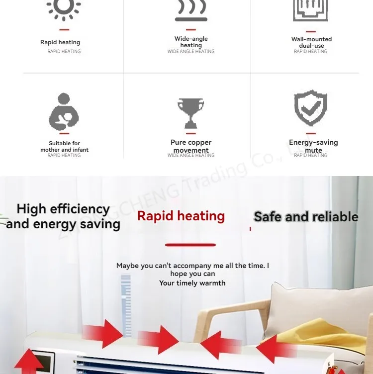 Water Air Conditioning Wall Mounted Water Heating Air Conditioning Fan Coil Radi