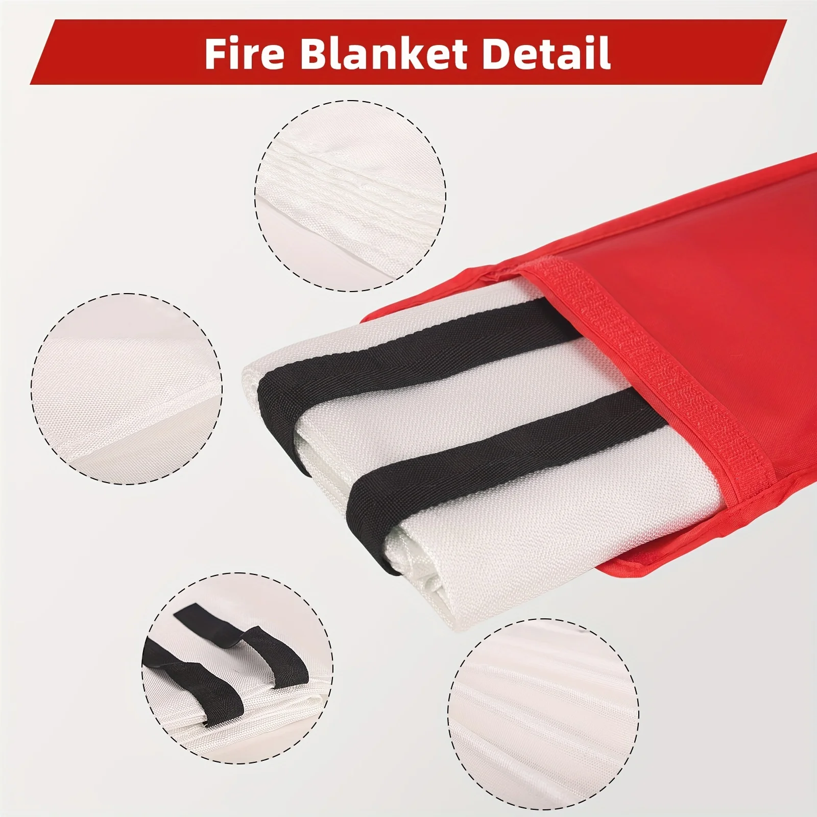 1pc Emergency Fire Extinguishing Blanket For Home And Kitchen, Suitable For Fireplace, School, BBQ, Car & Office