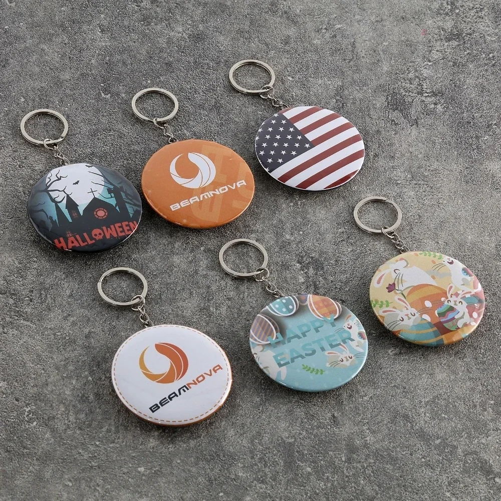 DIY Badge Material for Portable Bottle Opener with Keychain Refrigerator Magnet Making for Button Maker Machine Parts 50pcs 58mm