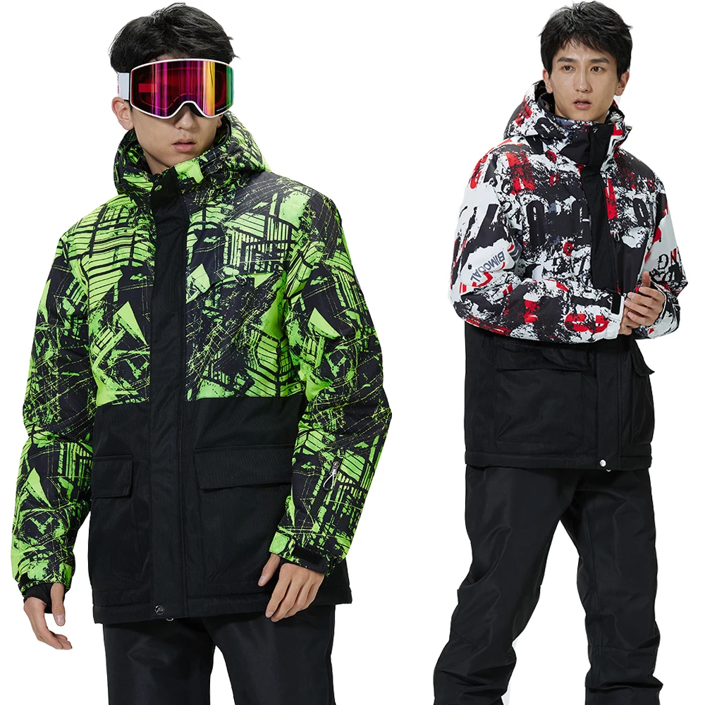 New Ski Suit Men Winter Thermal Waterproof Windproof Snow Jacket and Pants Outdoor Snowboard Wear Set Overalls for Husband