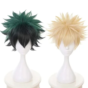 Synthetic Wig My Hero Academia Midoriya Izuku Bakugou Katsuki Bakugo Short Wig Cosplay Heat Resistant Hair 1