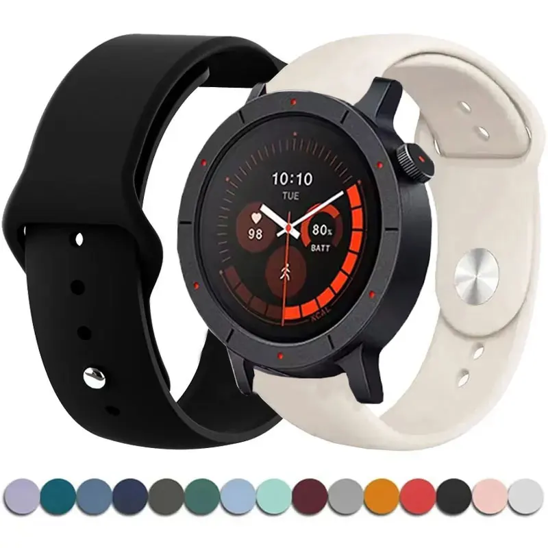 Silicone Watch Strap - 20mm/22mm Adjustable Band, Universal Fit