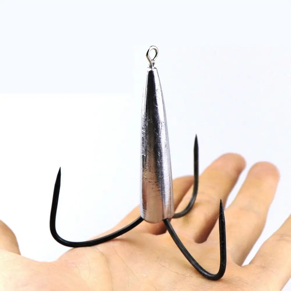 

Barbed Huge Treble Hooks Fishing Hook Super Sharp Round Bend Treble Three Hook Multiple Purpose Round Huge Fishhooks Grass Carp