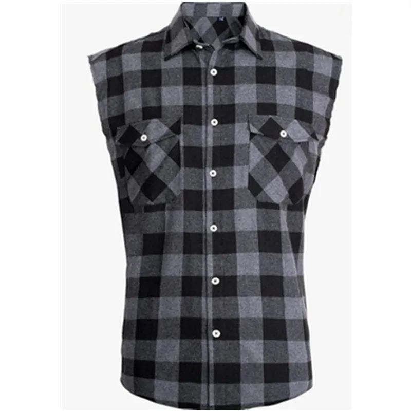 Men's Sleeveless Plaid Front Shirt Beach Cool Tops Baroque Short Sleeve Printed Button Clothing Casual Fashion Blouse casual short sleeved shirt short sleeved shirt button down shirt