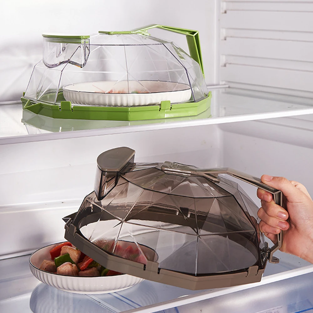 Description Picture 6 of itemTransparent Splatter Guard with Handle & Water Storage Box Microwave Plate Cover Lid for Keeps Microwave Oven Clean