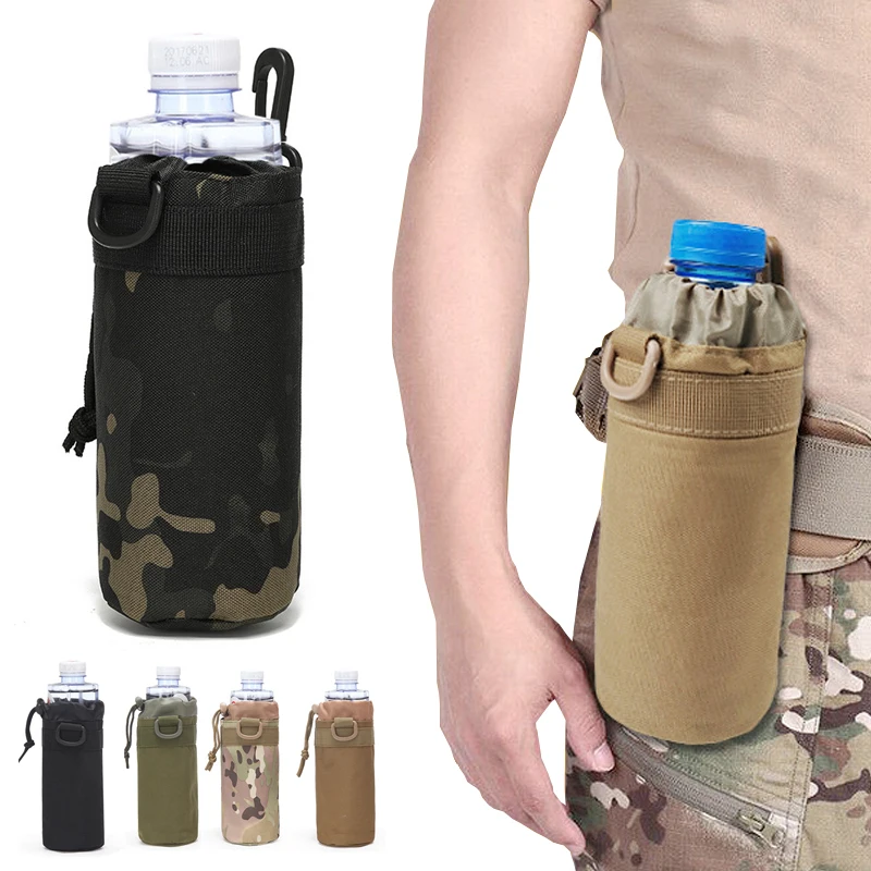 Tactical Molle Water Bottle Bag Pouch Holder Outdoor Travel Camping Hiking Cycling Fishing Hunting Water Bottle Kettle Carrier