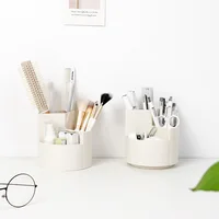 Rotating Desktop Makeup Brushes Organizer Cosmetic Storage Box Portable Lipstick Eyeliner Holder Skincare Pen Organizer Stand 2