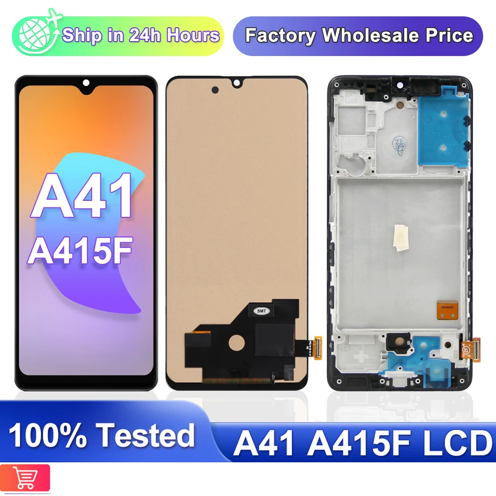 100% Test Per Samsung Galaxy A41 Sm-A415F A415 Display Lcd Touch Screen Digitizer Assembly Parti Di Ricambio Per Samsung A41 Lcd