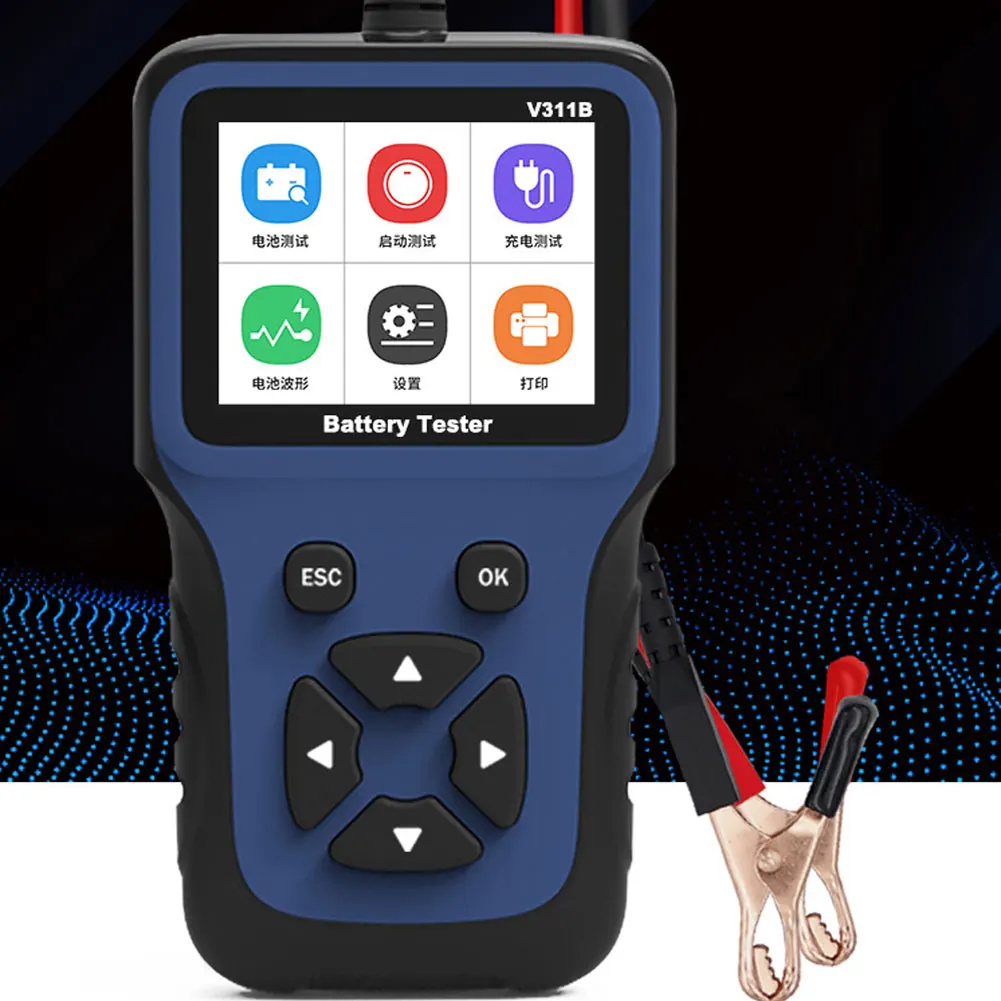 

Car Battery Tester Diagnostic Tool 12v Battery Charger Detector Analyzer Universal For Automotive Yacht