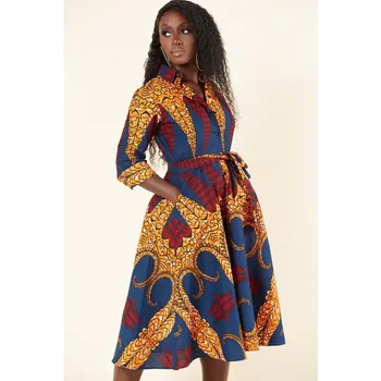 Alternative view of Yemi Button Down Flare Print Gown