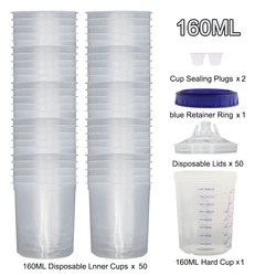 Disposable Paint Mixing Cups - 50 Pack, Multi-Size Options (160ML)