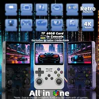 Console de jeu rétro R36S, système Arkos 2.0, carte unique 3.5 pouces, lecteur vidéo de poche portable, 64 Go, 128 Go, 20000 jeux 3