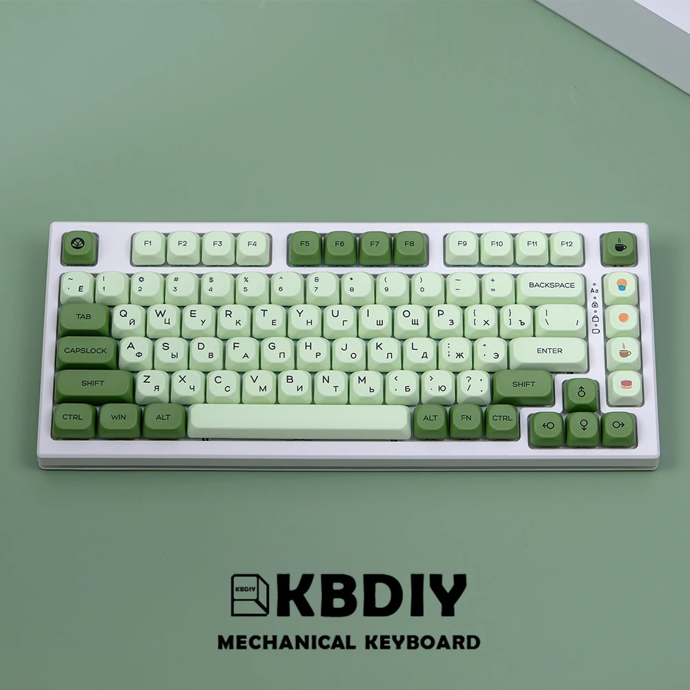Russo, Japonês, Coreano, Verde, KOA PBT, GMK67, GMK64, 61, 143 Chaves Set