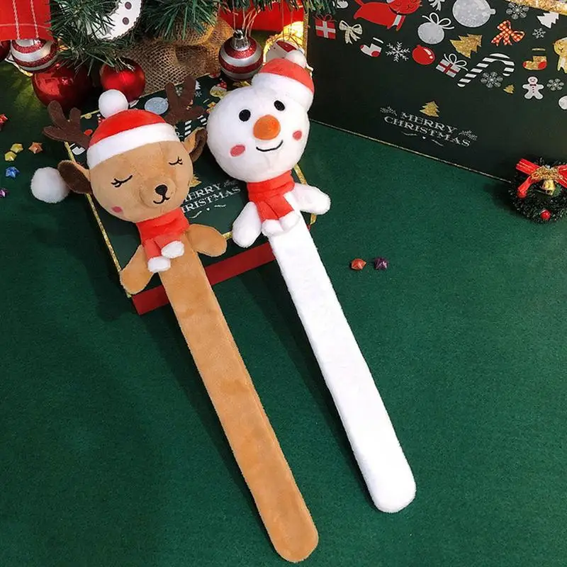 

Slap Bracelet Toy Funny Slap Bracelets Toy Party Favors Christmas Santa Claus Snowman Reindeer Holiday Decorations For Girls