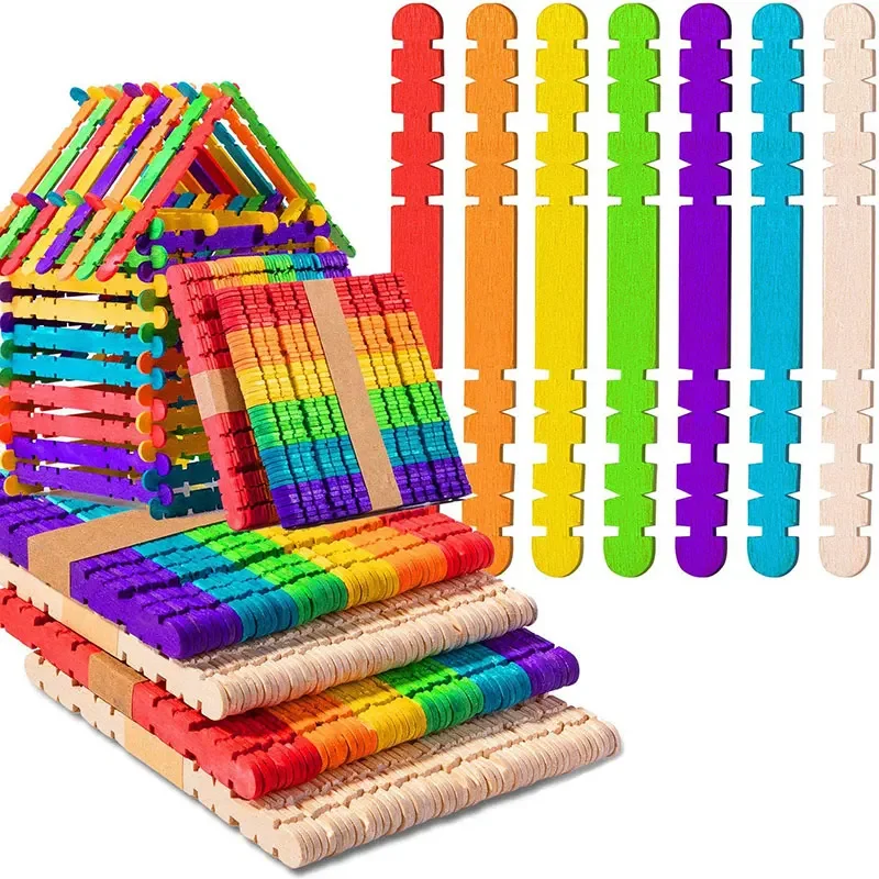 50Pcs Natural Wood Craft Sticks for Creative DIY Projects and Art Crafts