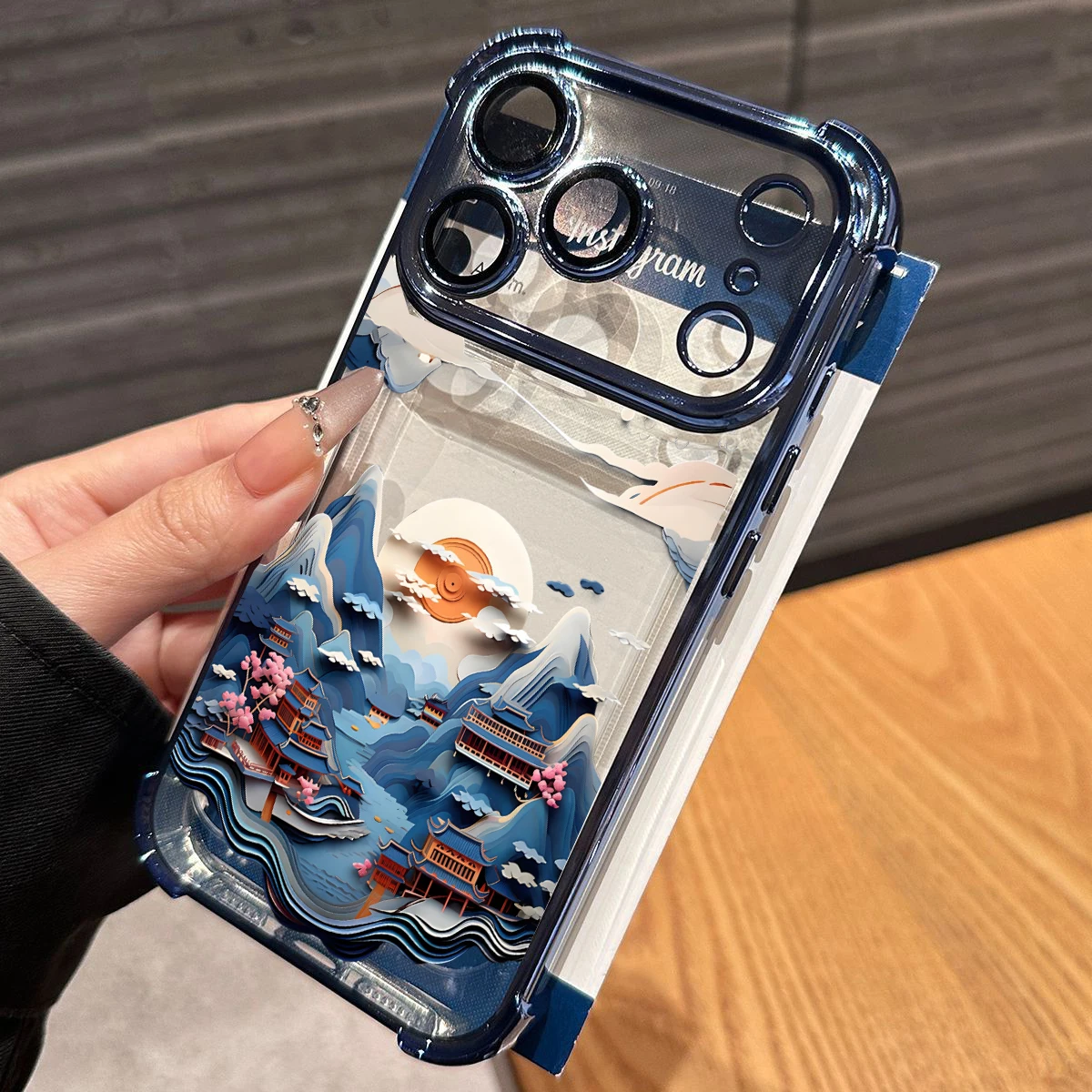 Oil Painting Landscape Plating Phone Case