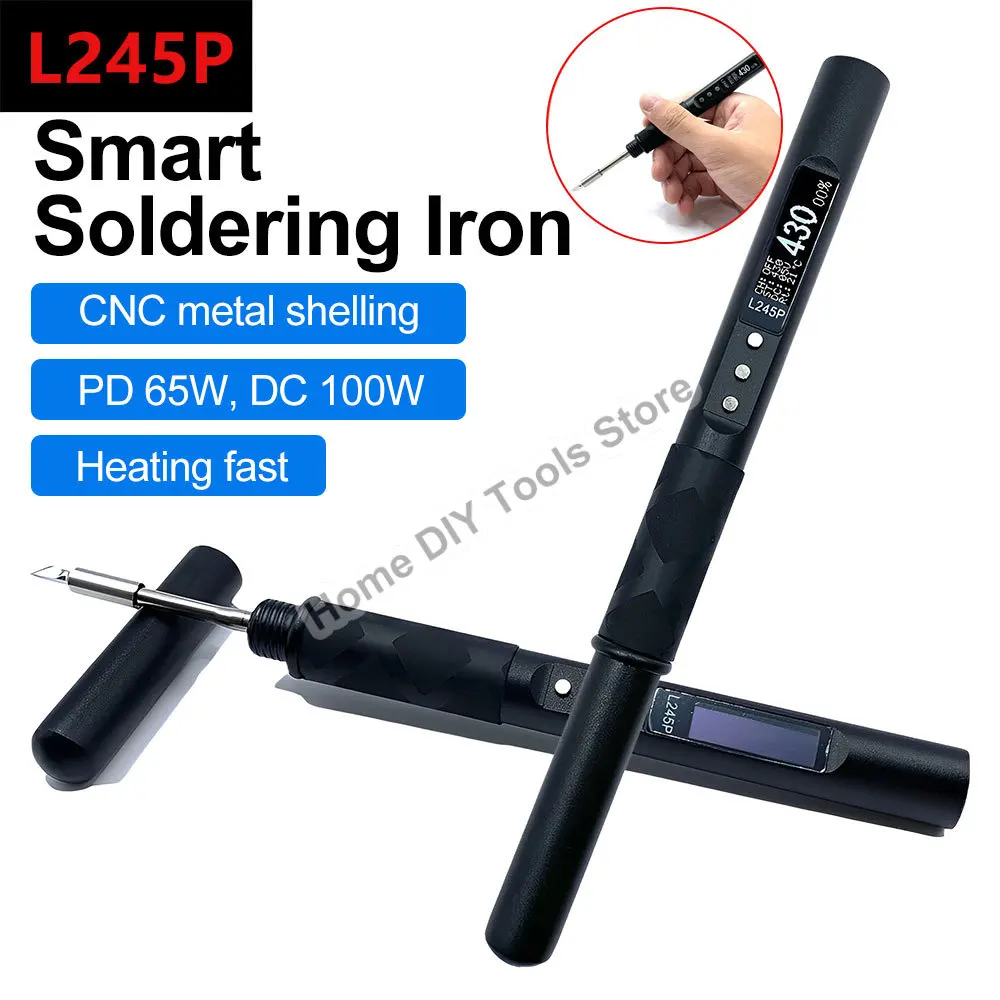 

Smart Electric Soldering Iron Kit L245P PD 65W DC 90-150W Adjustable Temperature OLED Display Welding Pen Repair Tool