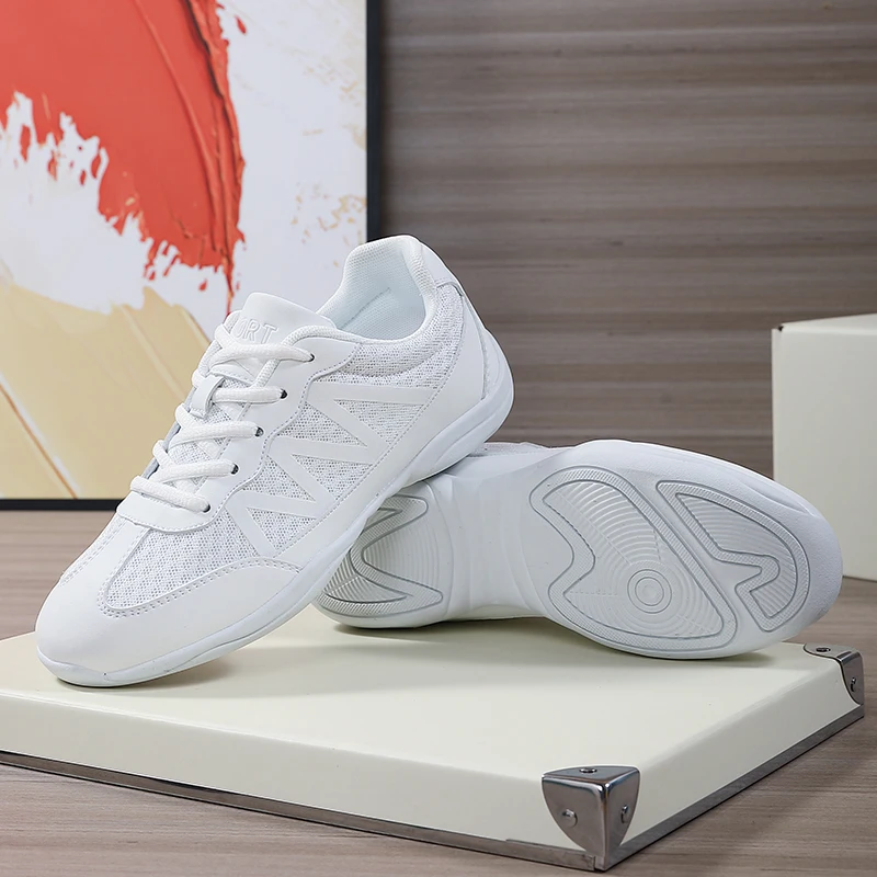 Marwoo Girls White Cheer Dance Sneakers Kids Lightweight Cheerleading Training Walking Tennis Womens Fashion Sports Shoes sports shoes cheerleading shoes