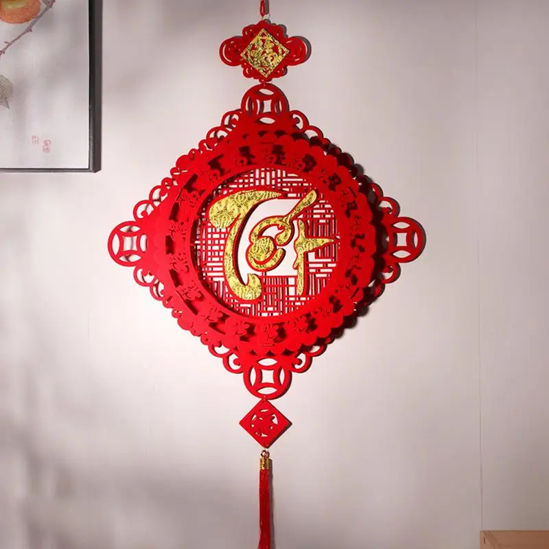 

Chinese New Year Paper Ornaments Vietnamese Text Door Hanging Tassle Multifuntional 2024 Dragon Spring Festival DecorAccessories