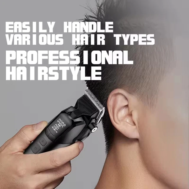 58981-202c79.jpg Kemei KM-1858 10W Barber Professional Electric Hair Clipper DLC Blade Trimmer Cordless USB Charging Rechargeable Hair Clippers