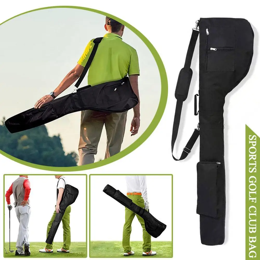 골프 캐디 백  스포츠 골프 클럽 접이식 총 가방, 야외 연습 훈련, 휴대용 보관 경량 숄더백, 완전한 유니섹스 보관 가능 