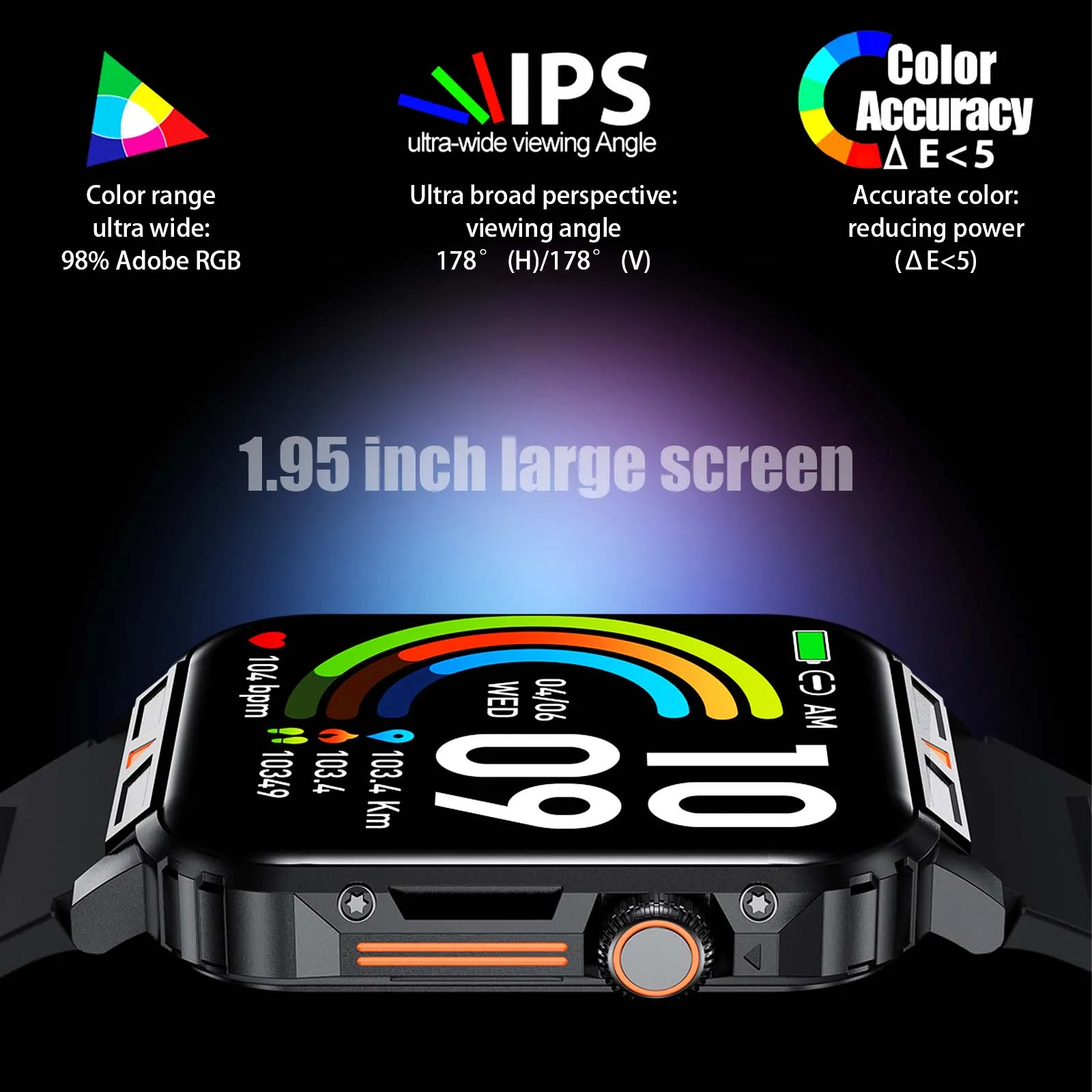 EIGIIS Ʈ ġ   ȭ ɹڼ  м, 100 +  , IP68 , ȵ̵ IOS, L81A, 1.95 ġ