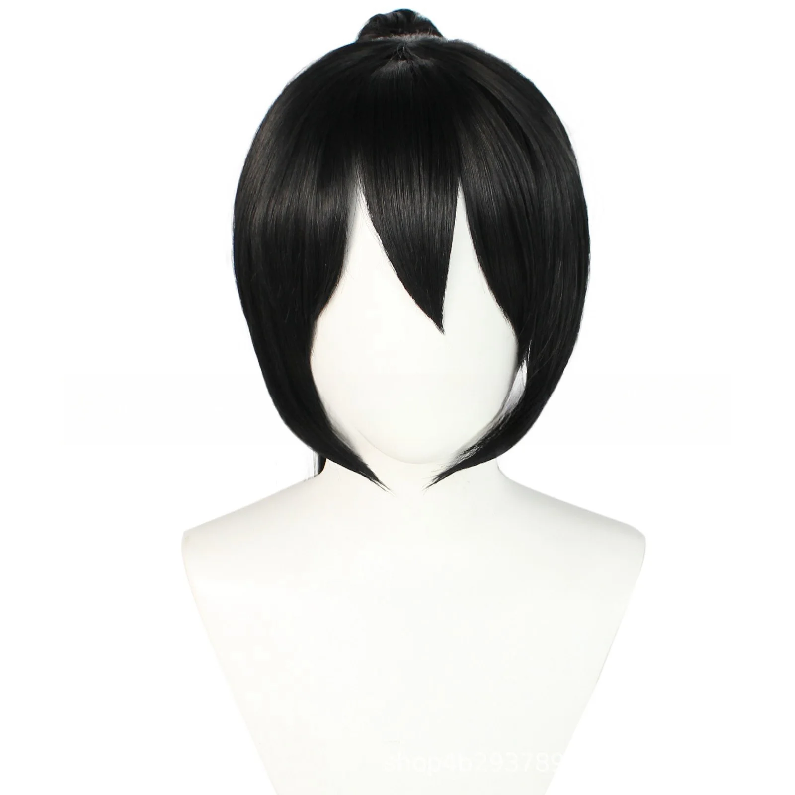 Yandere Simulator Ayano Aishi Cosplay Wig Hairwear Long Black Heat Resistant Synthetic Hair Removable Ponytail Halloween