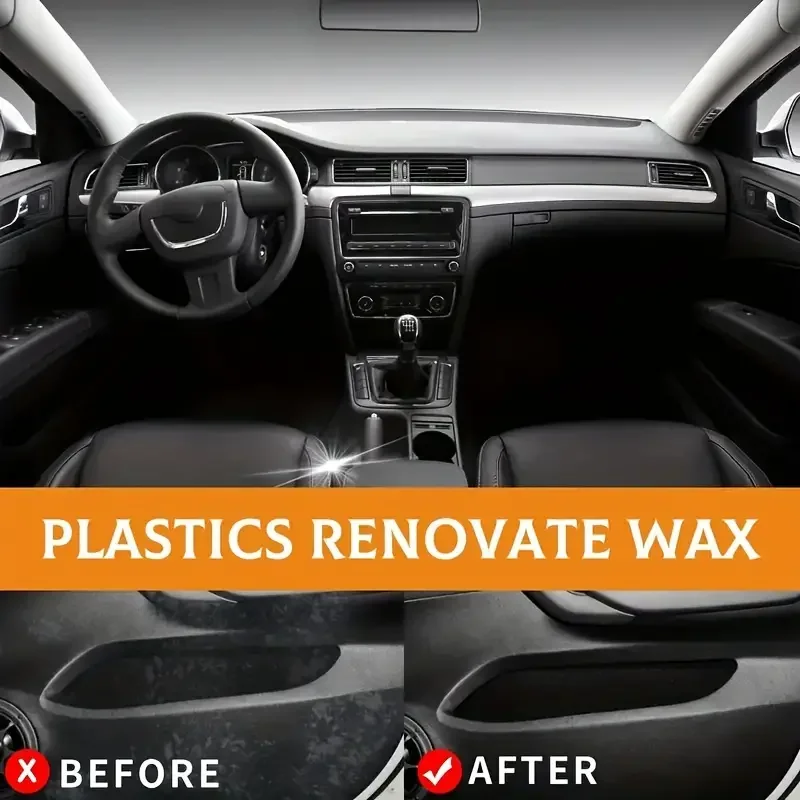 Qifenghe Crystal Clear Car Plastic Restorer - Auto Interior & Panel Renewal Wax Coating Agent Car Wax Car Wax Polish 4